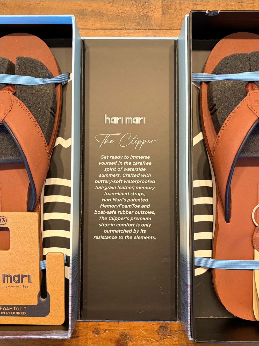 Hari Mari The Clipper Men’s Tan Leather Flip Sandals
